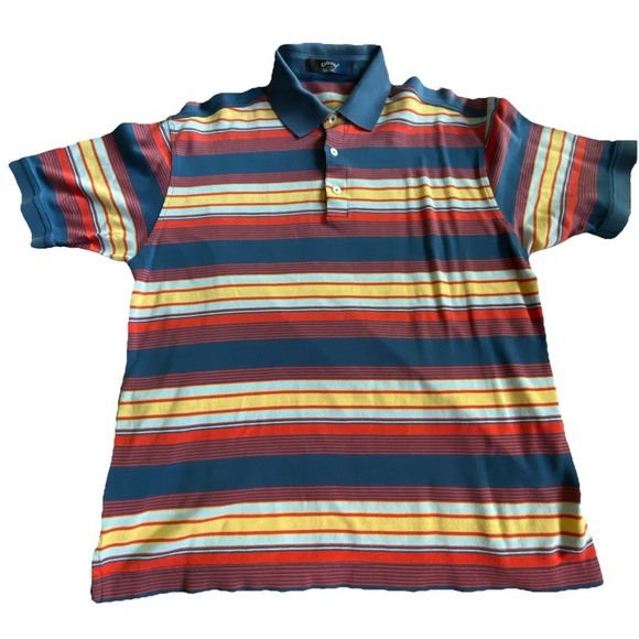 Callaway Other - Callaway Golf Men's Striped Polo Golf Shirt Large